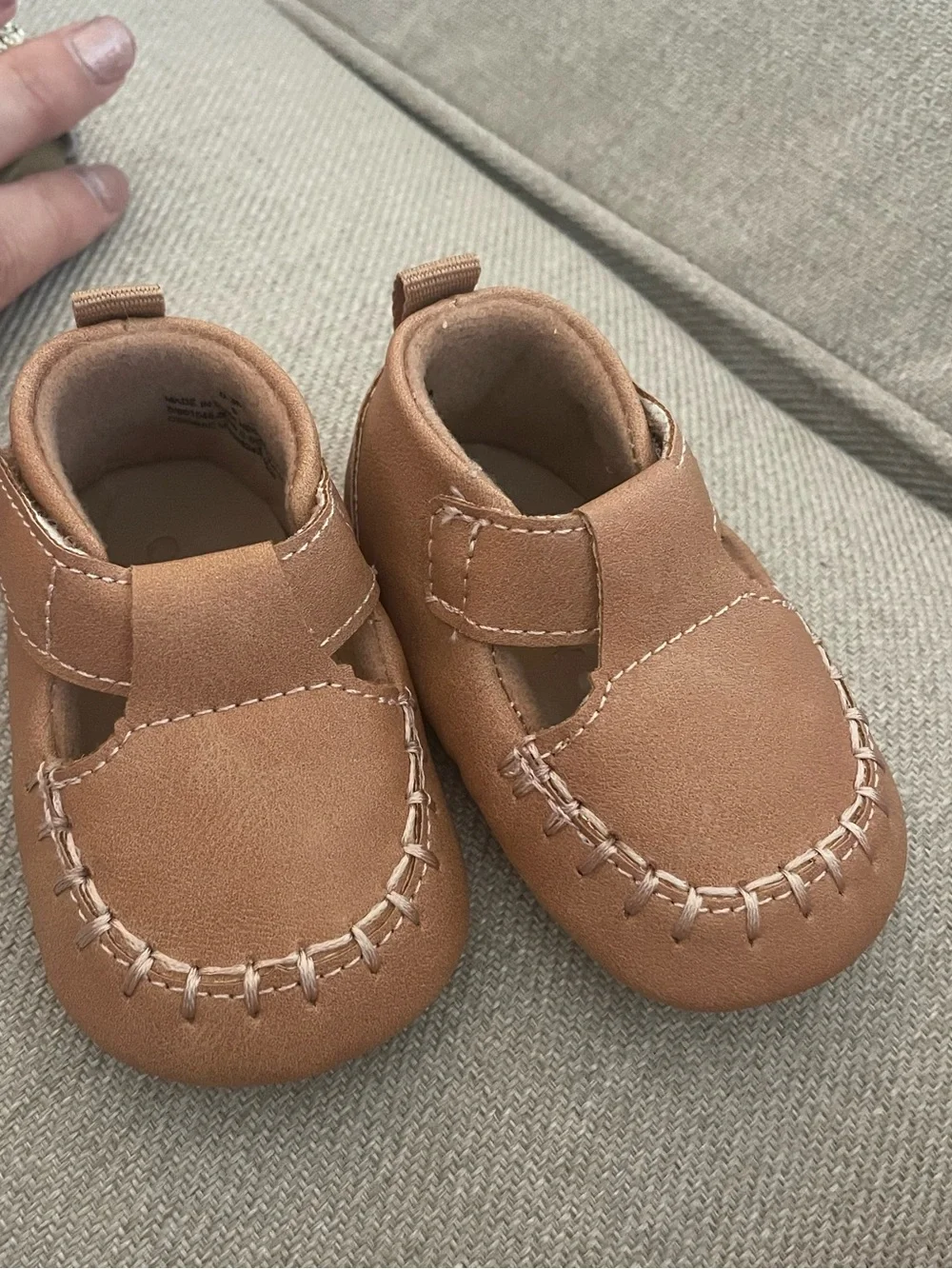 Old Navy Tan Baby Moccasin Mary Jane Shoes